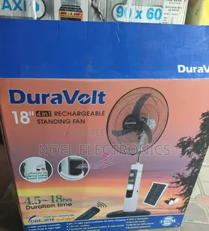 Duravolt 18" Inch 4 in 1 Rechargeable Solar Fan