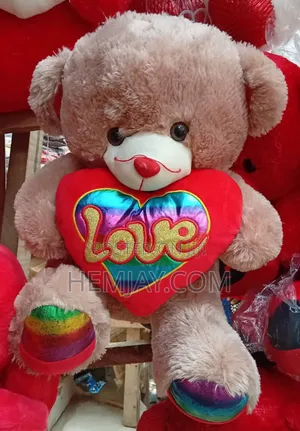 50cm Cute Fluffy Teddy Bear With Rainbow 