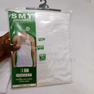3in1 SMT Men's White Singlet