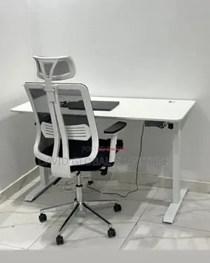 Ergonomic Office Desk With Modern Office Chair