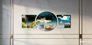 High Quality 3in1 Exquisite Designs Acrylic Frame Wall Clock