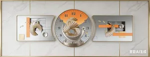 High Quality 3in1 Exquisite Designs Acrylic Frame Wall Clock
