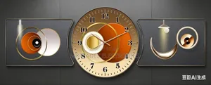 High Quality 3in1 Exquisite Designs Acrylic Frame Wall Clock