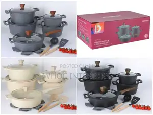 Meli 15-PCS Berry Granite Pot/Cookware Set
