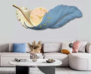30by80cm 40by80cm High Quality Acrylic Frame Feather Wall Clock