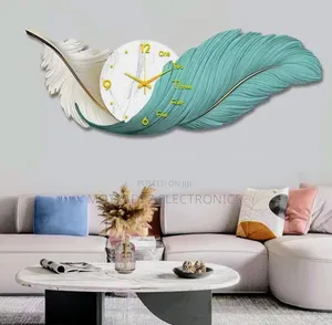 30by80cm 40by80cm High Quality Acrylic Frame Feather Wall Clock