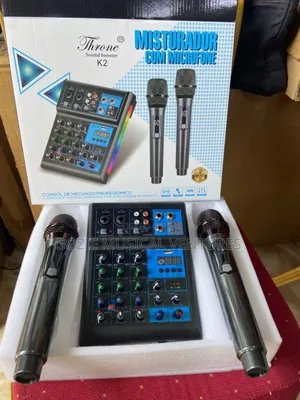 Throne Sound Booster 4 Channel Mixer With 2 Wireless Microphone