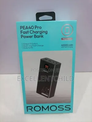Romoss 40,000 Mah Pea40 Pro Fast Charging Power Bank 65w.