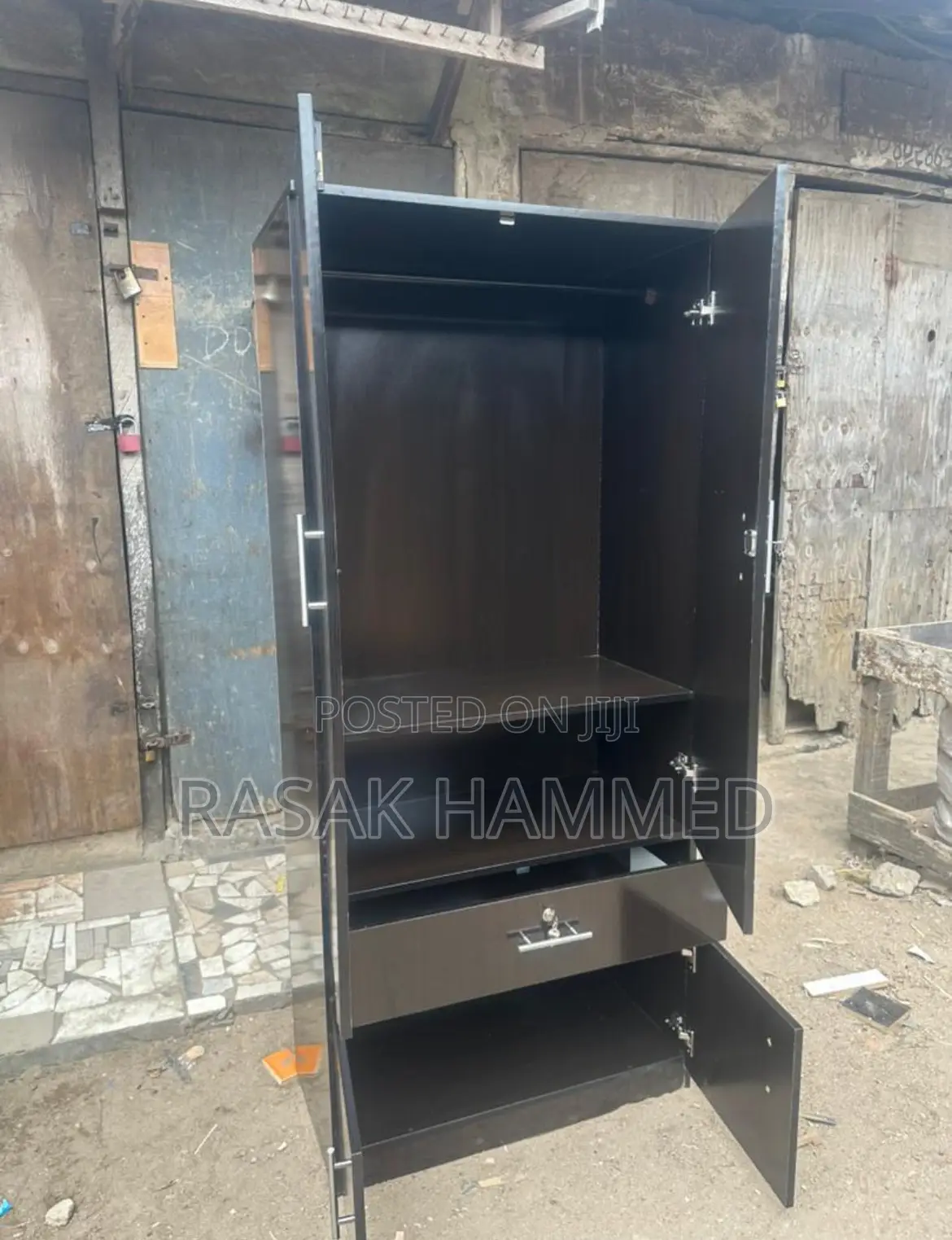 32 by 6ft Wardrobe Black