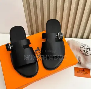 Hermes Leather Slipers Cover Buckle 40-46