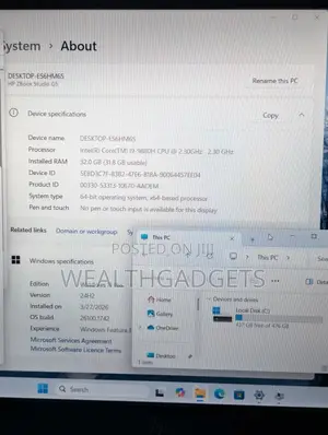 Laptop HP ZBook Studio G5 32GB Intel Core i9 SSD 512GB