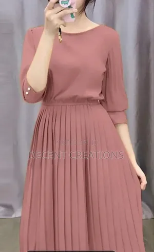 Mid - Year Promo: New Classic Pink Pleated Dress. Size XXL