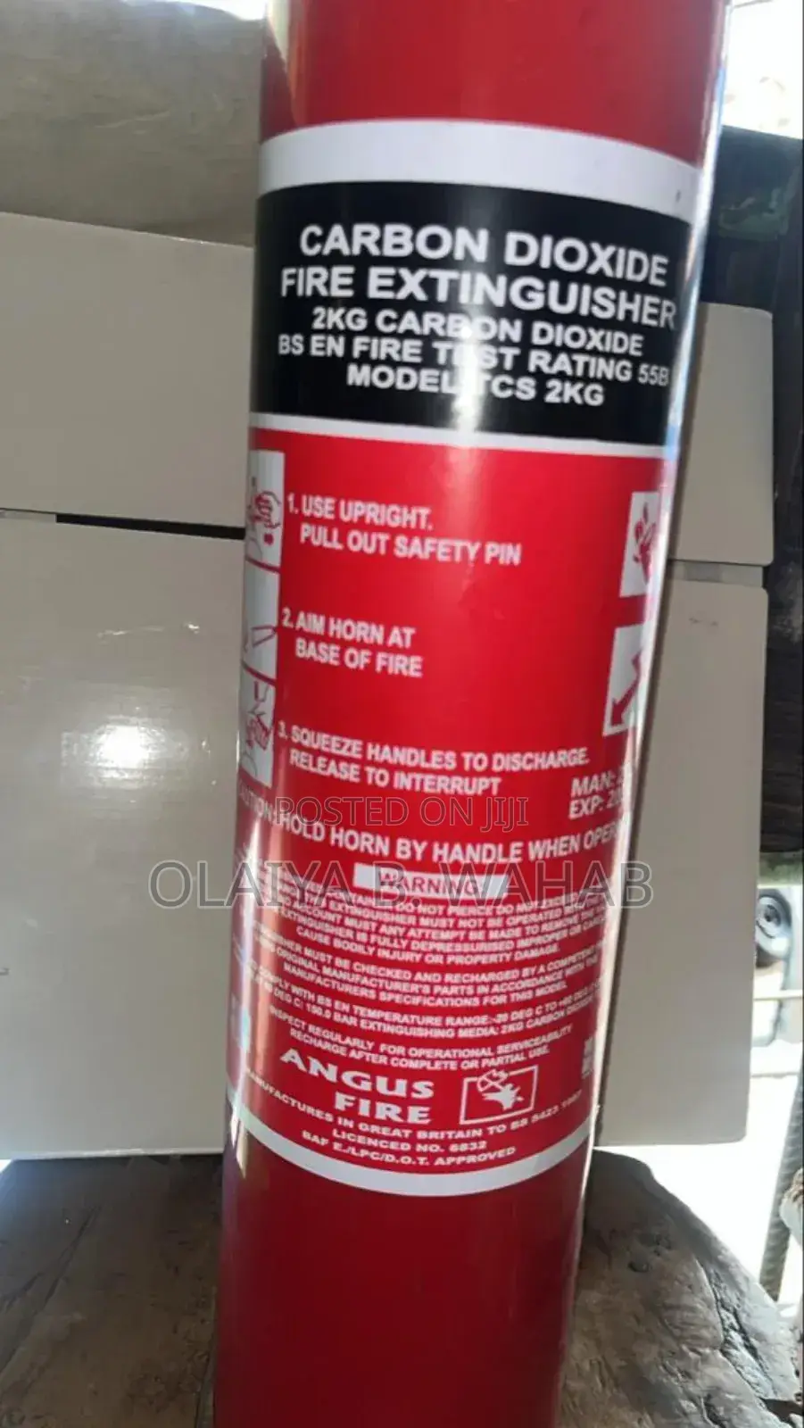 Angus Fire 2kg Co2 Fire Extinguisher For Electrical Fires