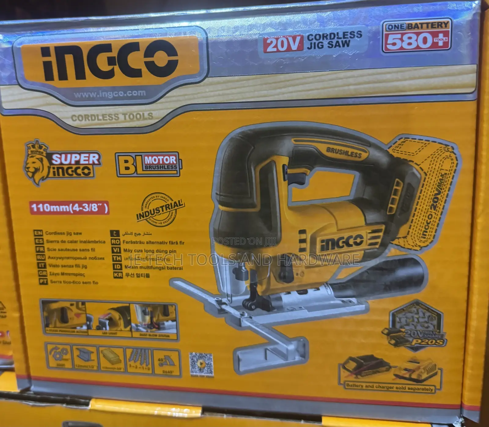 Ingco Cordless Jig Saw 20v Cjsli1008