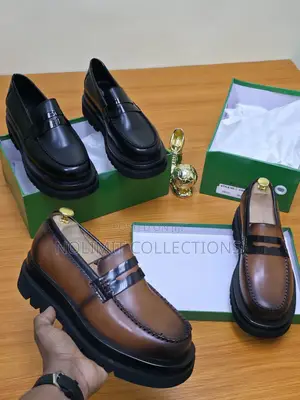 Bottega Veneta Plain Leather Loafers With Double Sole