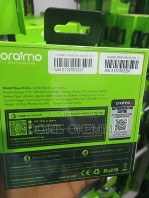 Oraimo Watch Nova 2 Lite (Osw-814l)