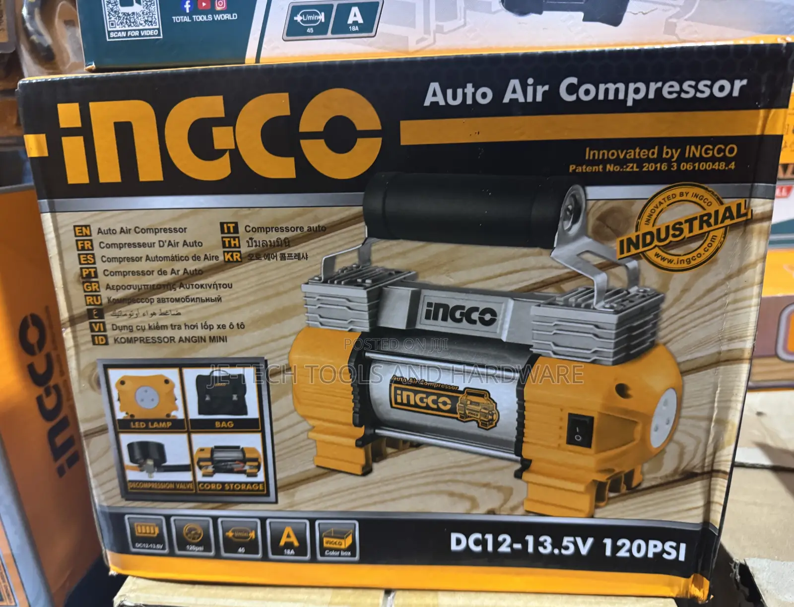 Ingco 12v Industrial Auto Air Compressor Tire