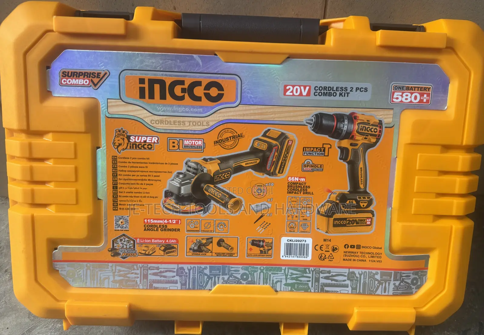 Cordless Ingco Drill Grinder Kit