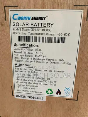 15kwhs Cworth Energy 48v 300a Lithium Battery With 8 Years Warranty