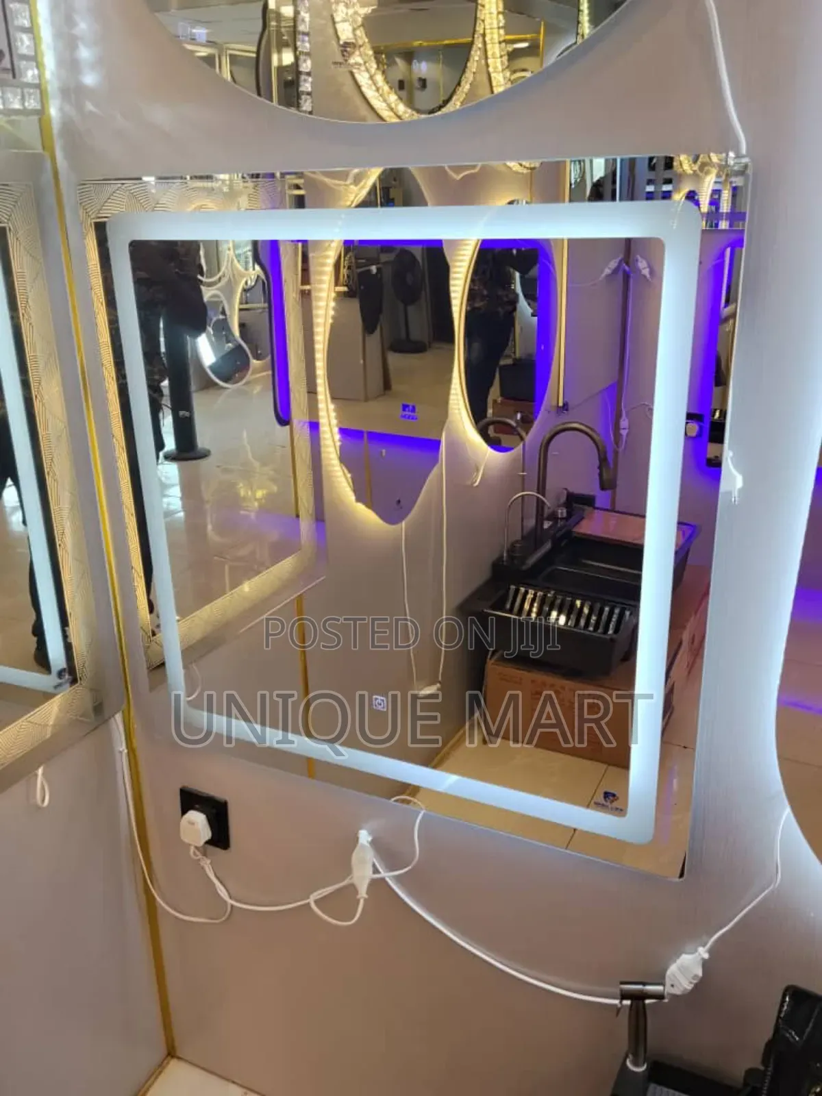 80 by 80cm Led Mirror( Lighted Mirror) With 3 Light Display