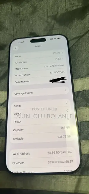 Apple iPhone 16 Pro Max 256 GB Black