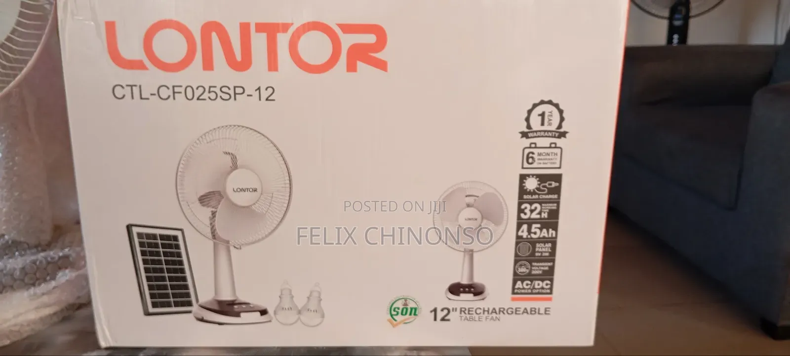 Rechargeable Fan