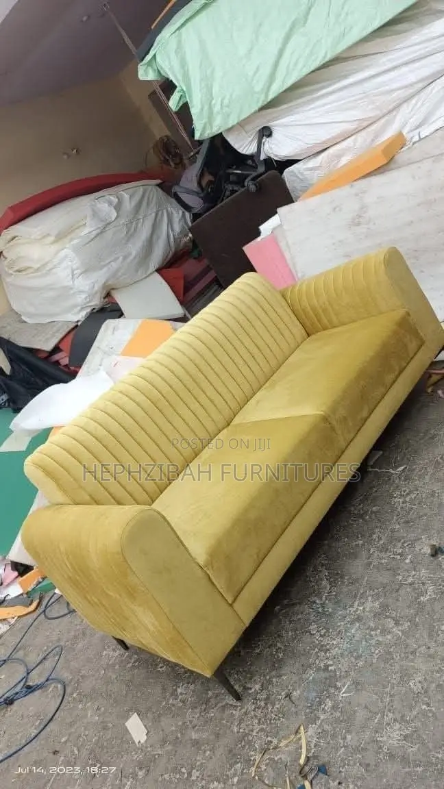 Executive 7 Seater Yellow Sofa
