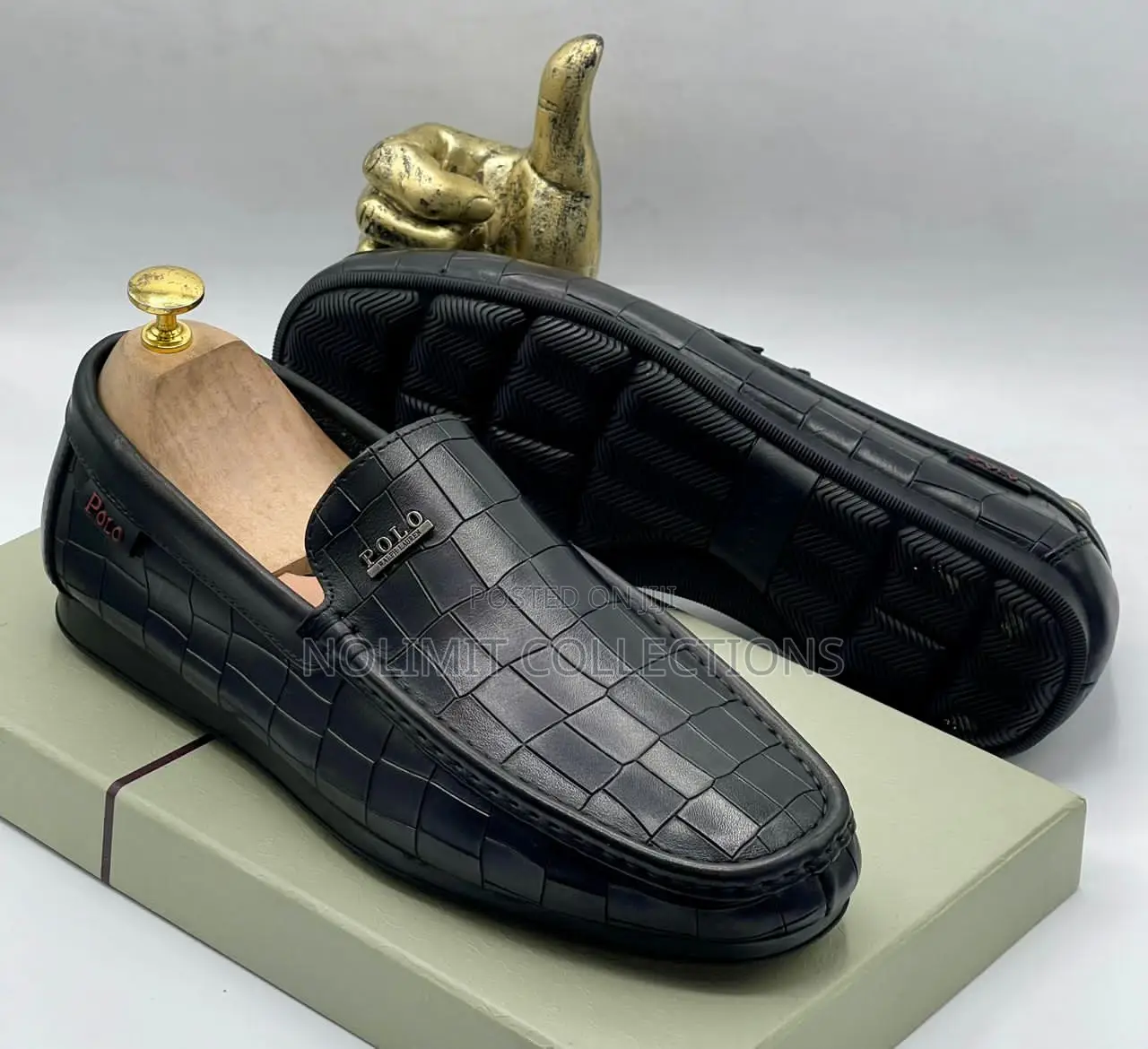 Polo Men's Crocodile Patterned Loafers