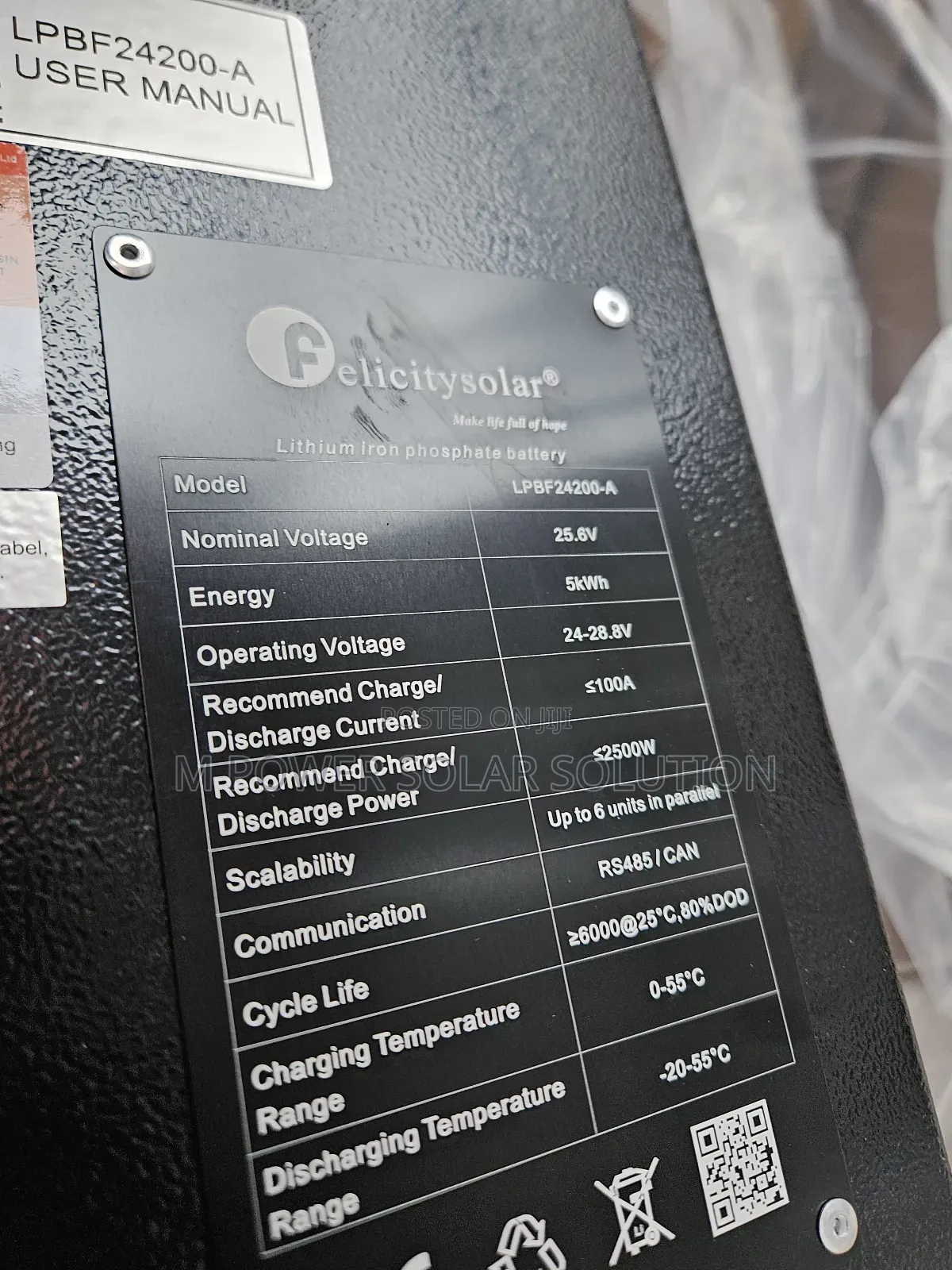 5kwh 24v Felicity Lithium Battery