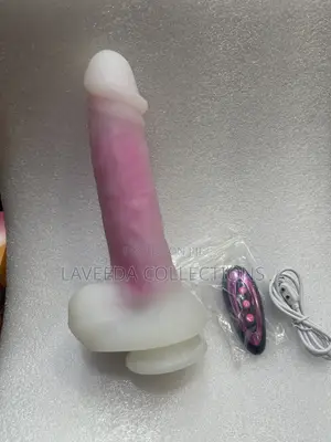 9inch Transparent Thrusting Vibrating Dildo Adult Toy