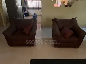 Fabric-Upholstered Living Room Sofa Set