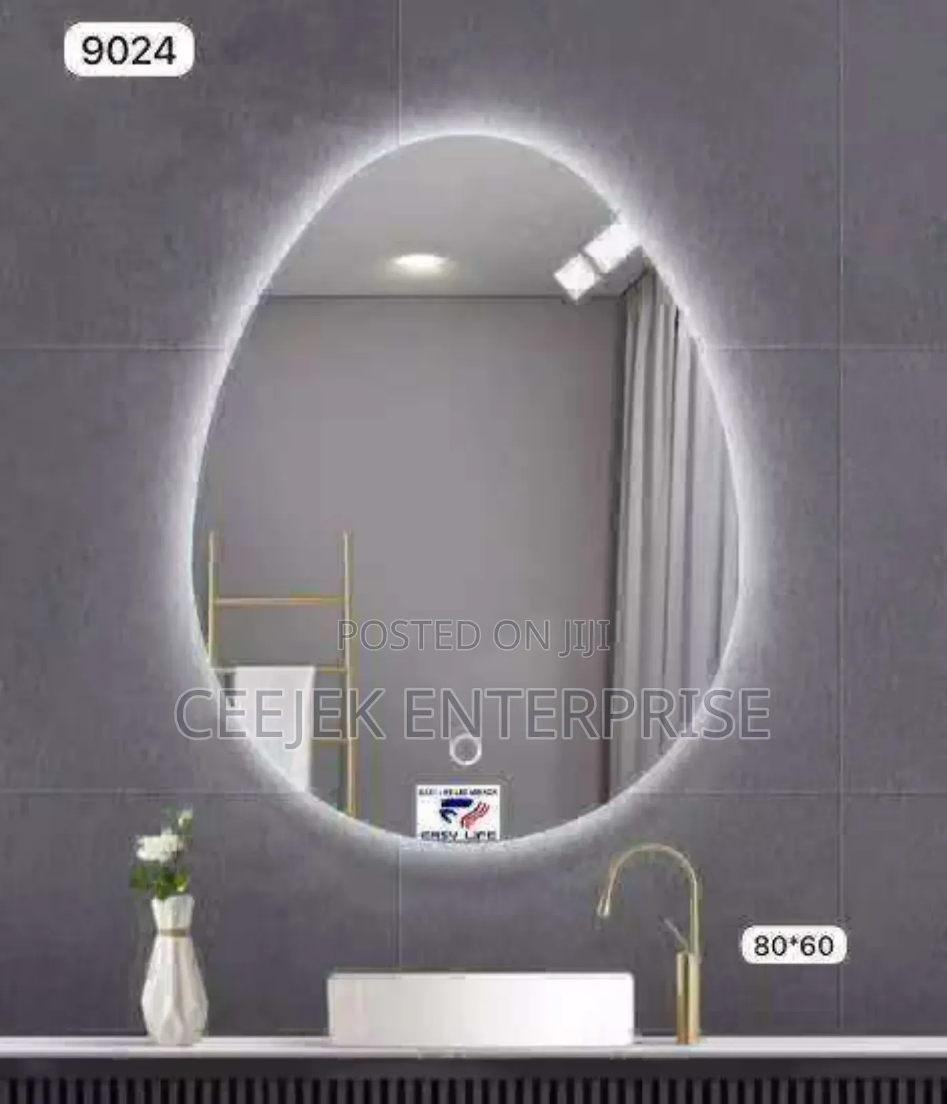 Oval Led Mirror With 3 Ligth