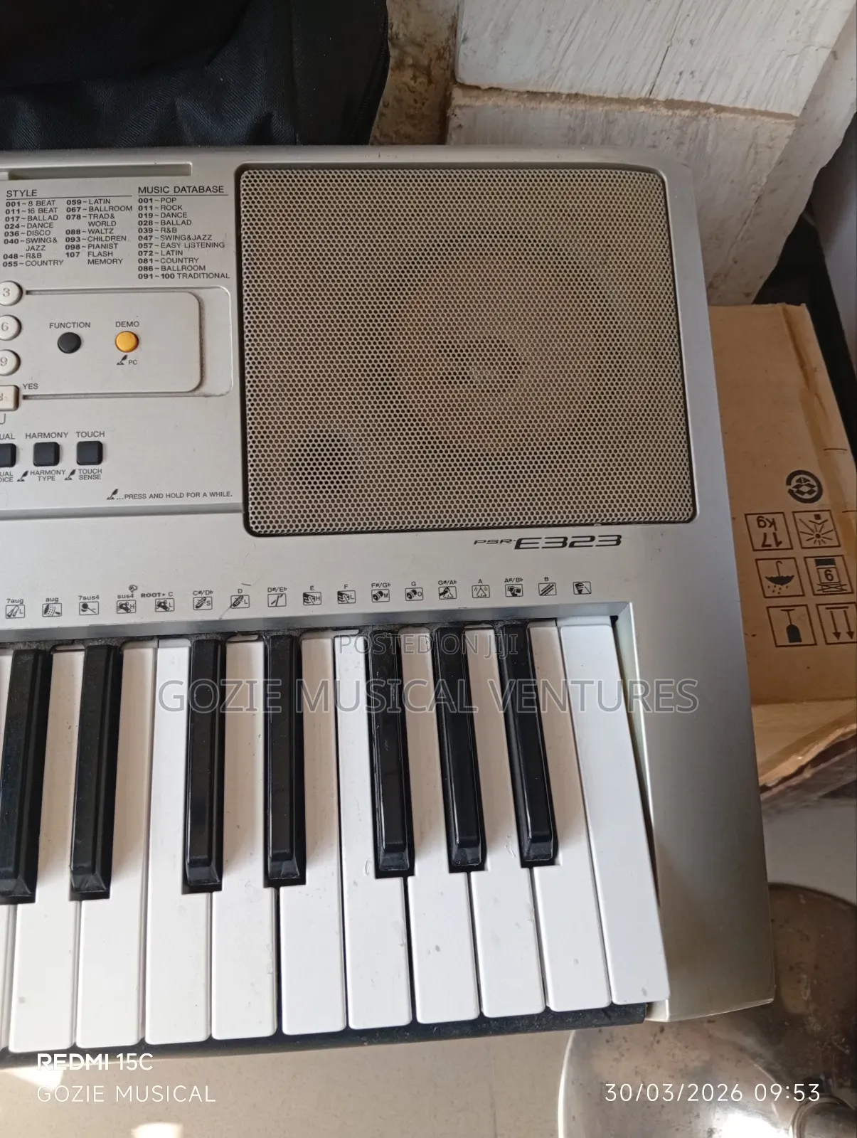 Yamaha Keyboard PRS E 323 Uk Use