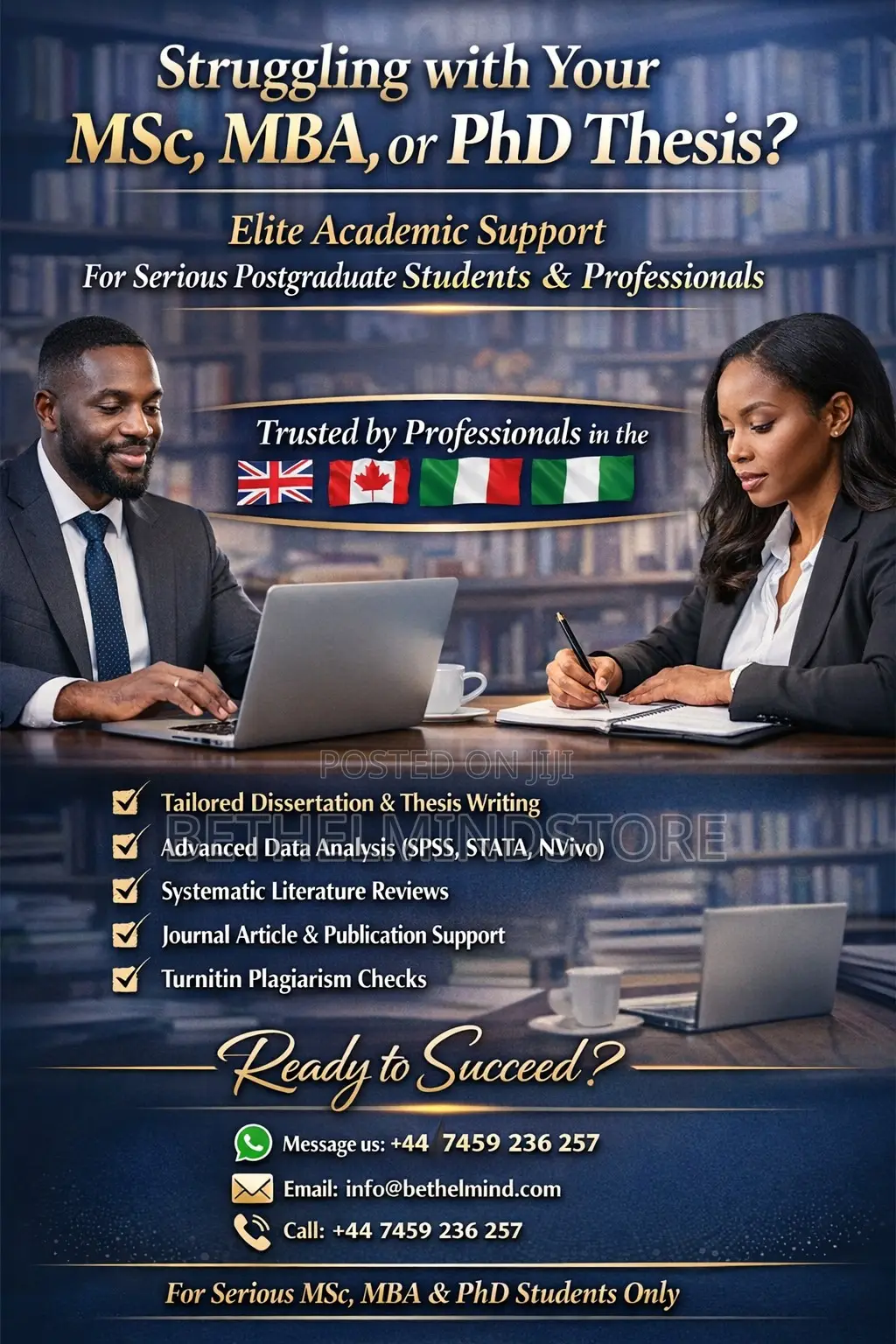 MSC/Mba/PHD Thesis Help – Full Thesis, Data Analysis Editing