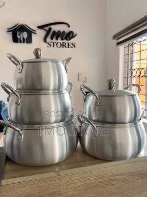 5pcs Kinelco Belly Shaped Aluminium Stock Pot , Aluminium Pot