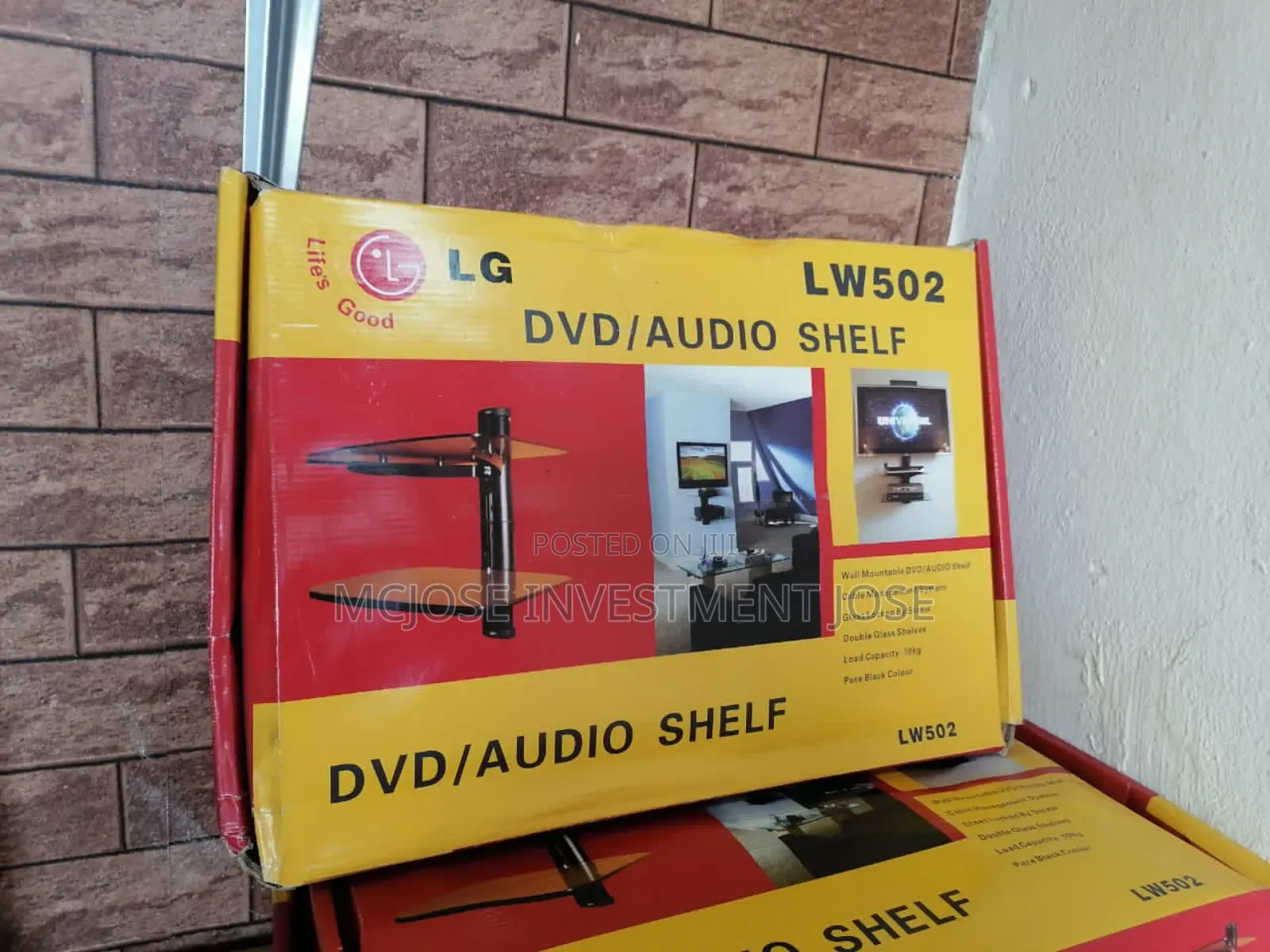 DVD/Decoder Double Wall Shelf
