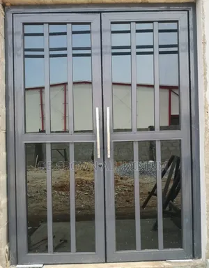 Luxury Aluminium Double Glass Door With Burglary Design – Strong