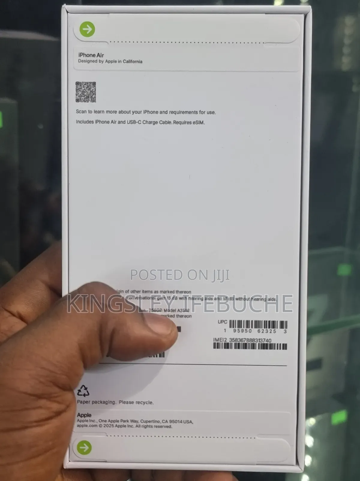 New Apple iPhone Air 256 GB Blue