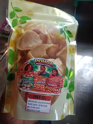 Crispy Plantain, Cocoyam, Potato Chips, Crunchy Peanut and Chinchin.
