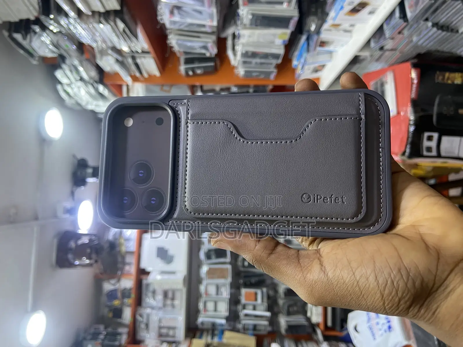 Leather Card Holder Case for iPhone 17 Pro Max Shockproof Cover