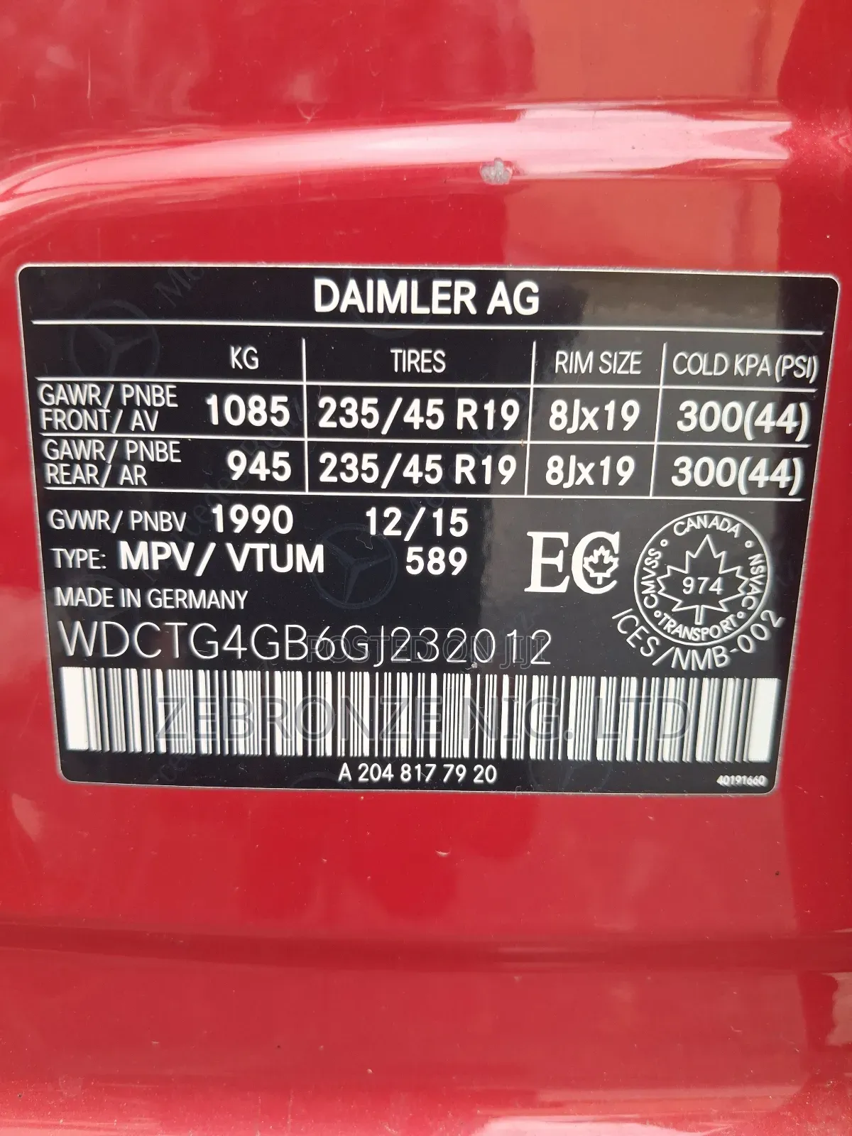 Mercedes-Benz GLA-Class 2016 Red