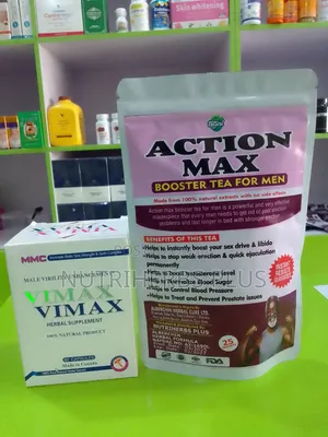Vimax Capsules+Action Max Booster Tea for Men:For Erectile Dysfunction