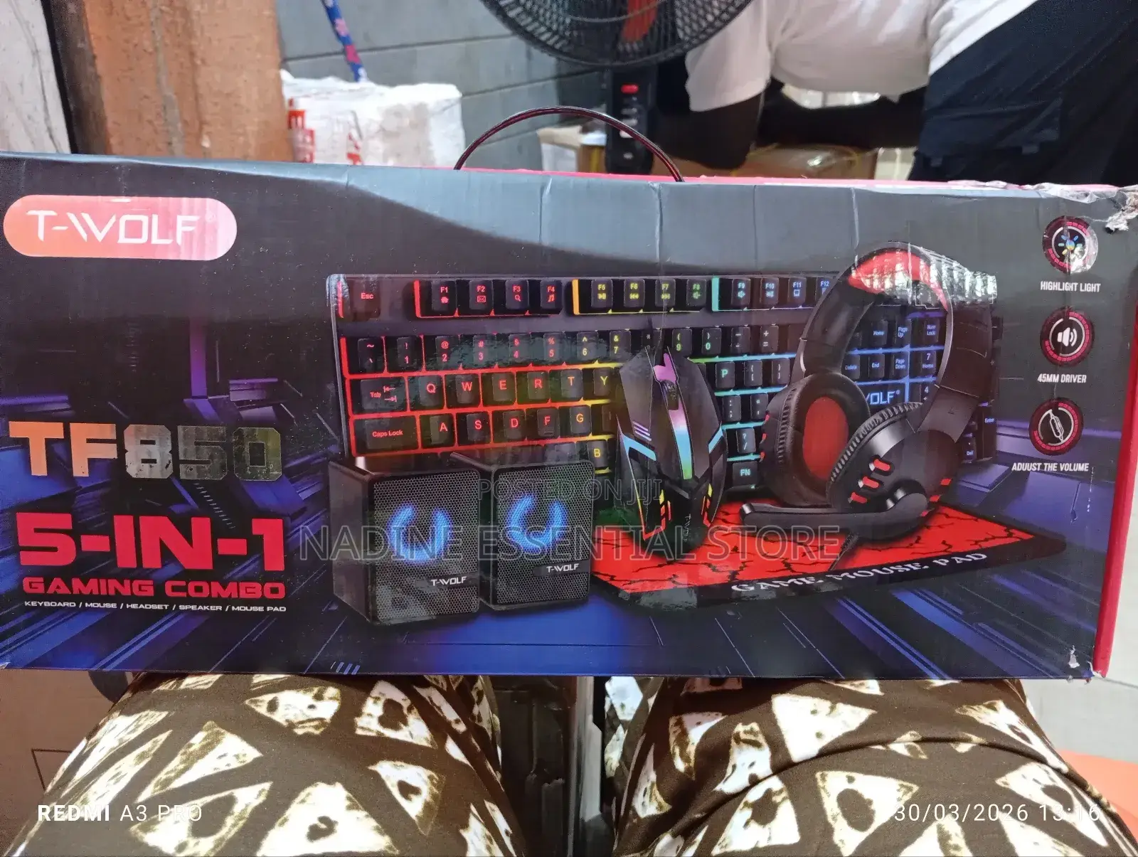 5 in 1 Wired Keyboard Gaming Combo