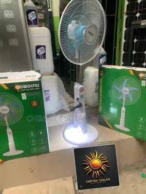 Cwolves Fe-B18 18-Inch Rechargeable Solar Fan Available