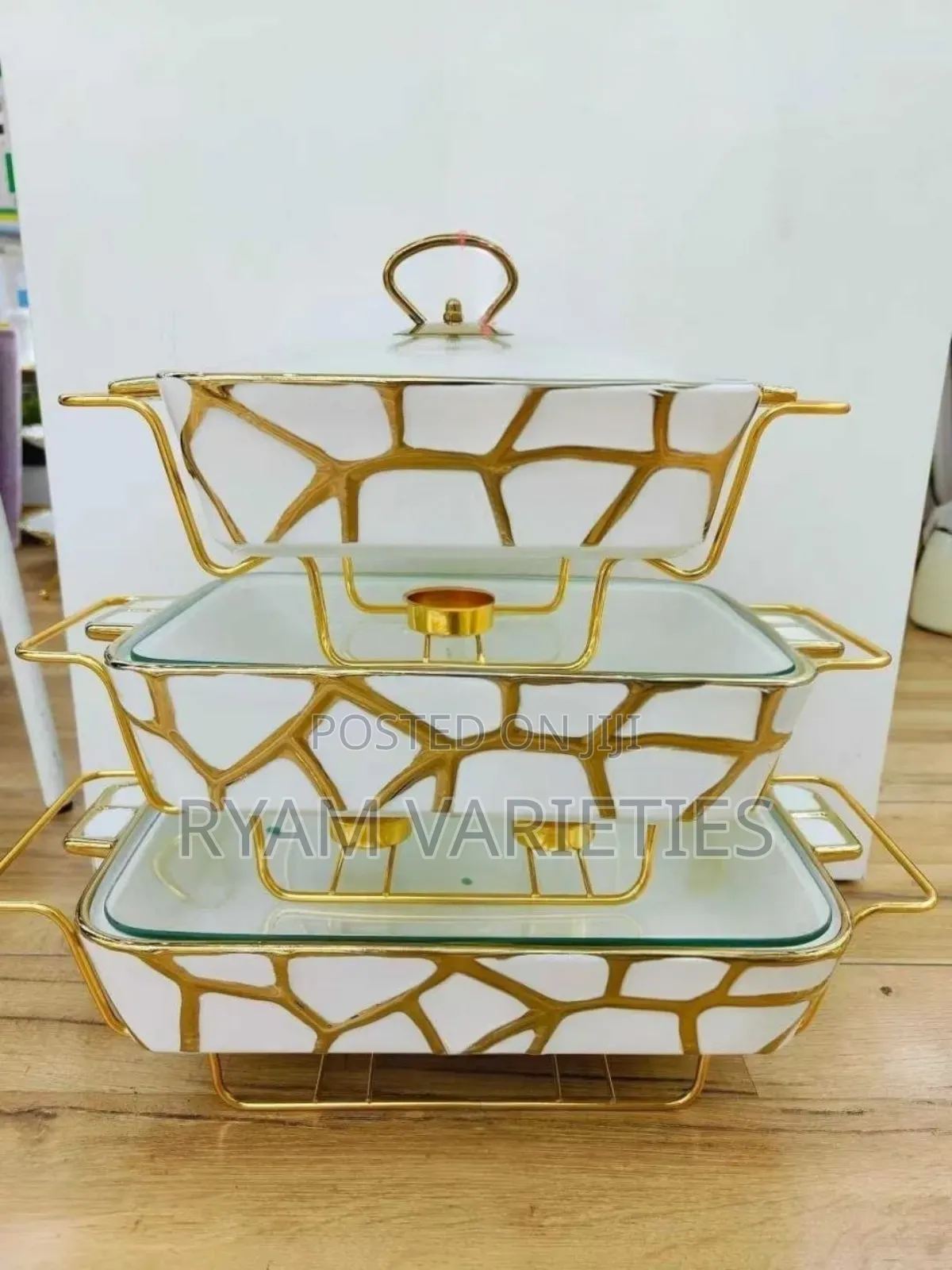 Luxury Ceramic Food Warmer Casserole Dish Set