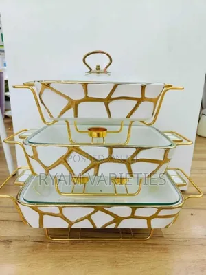 Luxury Ceramic Food Warmer Casserole Dish Set