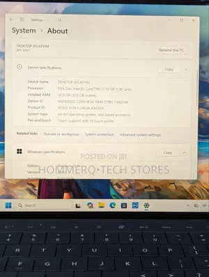 Laptop Dell XPS 13 32GB Intel Core i7 SSD 512GB