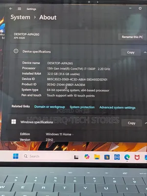 Laptop Dell XPS 13 32GB Intel Core i7 SSD 1T