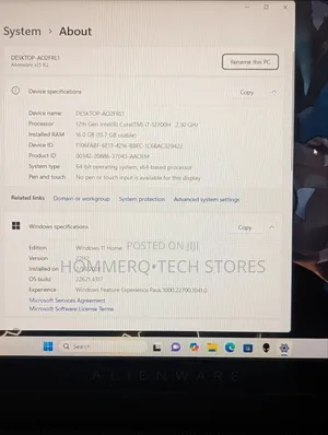 Laptop Dell Alienware X15 r2 16GB Intel Core i7 SSD 1T