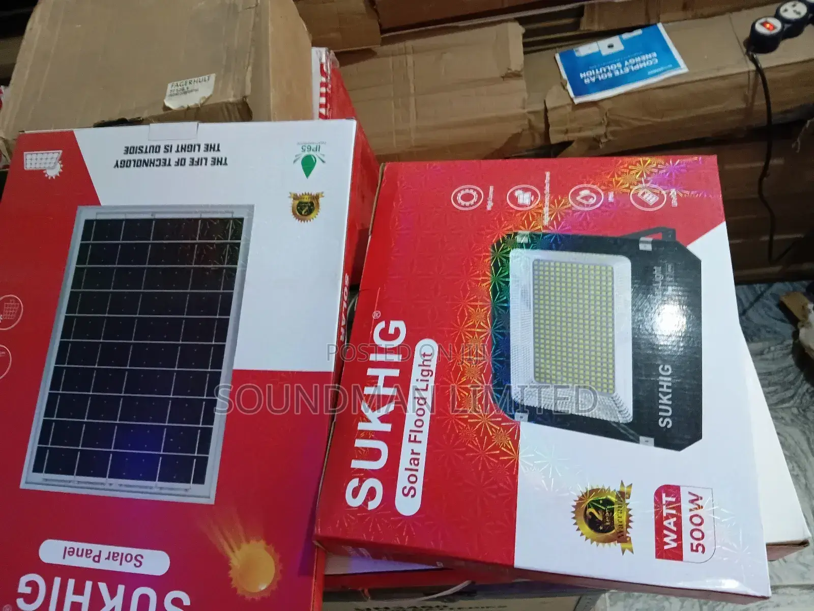 500w Sukhig Solar Led Floodlight With Solar Panel